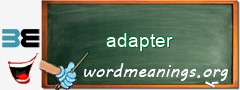 WordMeaning blackboard for adapter